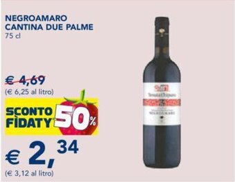 Esselunga NEGROAMARO CANTINA DUE PALME 75 cl offerta