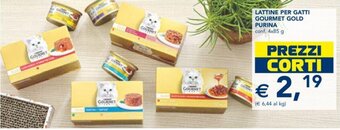 Esselunga LATTINE PER GATTI GOURMET GOLD PURINA conf. 4x85 g offerta