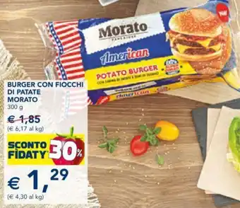 Esselunga BURGER CON FIOCCHI DI PATATE MORATO 300 g offerta