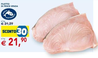 Esselunga FILETTO DI PESCE SPADA offerta