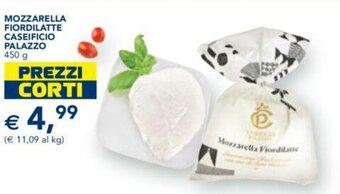 Esselunga MOZZARELLA FIORDILATTE CASEIFICIO PALAZZO 450 g offerta