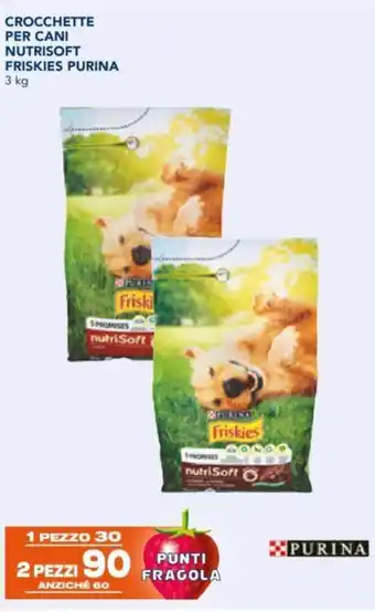 Esselunga CROCCHETTE PER CANI NUTRISOFT FRISKIES PURINA 3 kg offerta