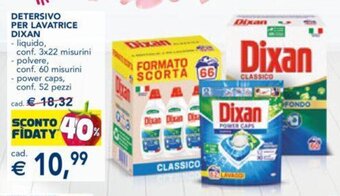 Esselunga DETERSIVO PER LAVATRICE DIXAN - liquido, conf. 3x22 misurini offerta