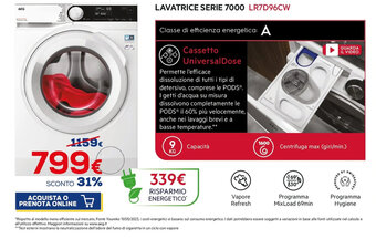 AEG LAVATRICE SERIE 7000 LR7D96CW