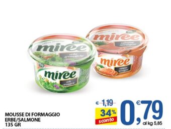 Qui Discount MOUSSE DI FORMAGGIO ERBE/SALMONE 135 GR offerta