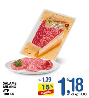 Qui Discount SALAME MILANO ATP 100 GR offerta