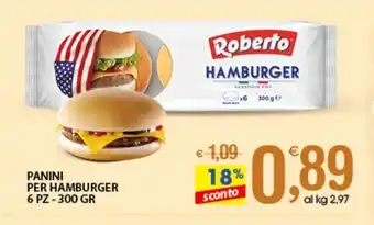Qui Discount PANINI PER HAMBURGER 6 PZ-300 GR offerta