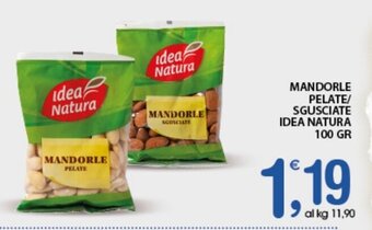 MANDORLE PELATE/ SGUSCIATE IDEA NATURA 100 GR