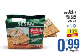 FETTE DI SEGALE BIO CON SESAMO 200 GR