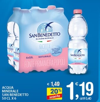 ACQUA MINERALE SAN BENEDETTO 50 CL X 6