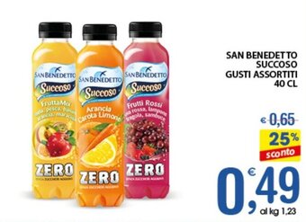 Qui Discount SAN BENEDETTO SUCCOSO GUSTI ASSORTITI 40 CL offerta