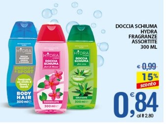 Qui Discount DOCCIA SCHIUMA HYDRA FRAGRANZE ASSORTITE 300 ML offerta