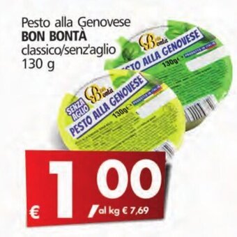 Alter Discount Pesto alla Genovese BON BONTÀ classico/senz'aglio 130 g offerta