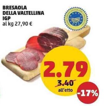 PENNY BRESAOLA DELLA VALTELLINA IGP offerta