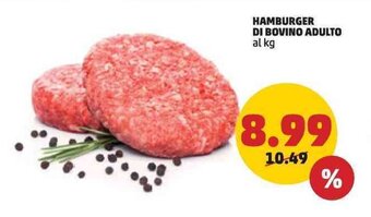 PENNY HAMBURGER DI BOVINO ADULTO offerta