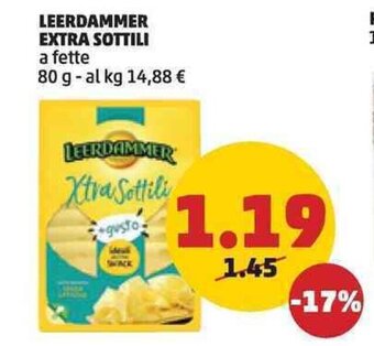 PENNY LEERDAMMER EXTRA SOTTILI a fette 80 g offerta
