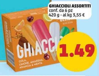 PENNY GHIACCIOLI ASSORTITI conf. da 6 pz 420 g offerta