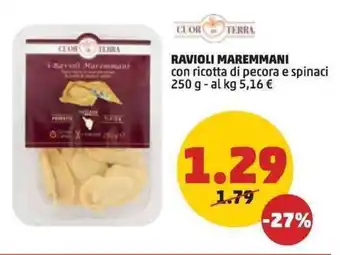 PENNY RAVIOLI MAREMMANI con ricotta di pecora e spinaci 250 g offerta