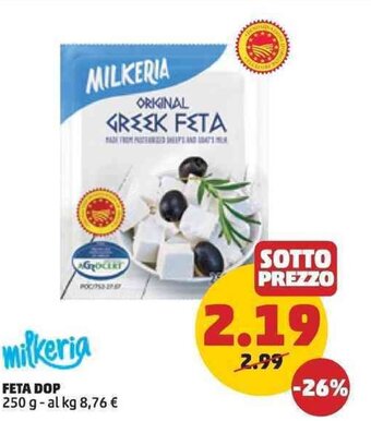 PENNY MILKERIA FETA DOP 250 g offerta