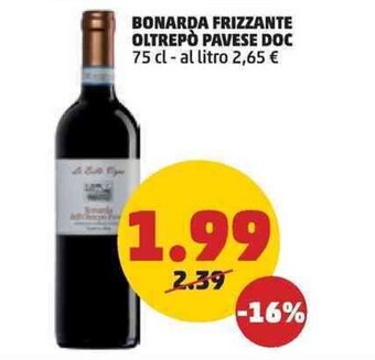 PENNY BONARDA FRIZZANTE OLTREPÒ PAVESE DOC 75 cl offerta
