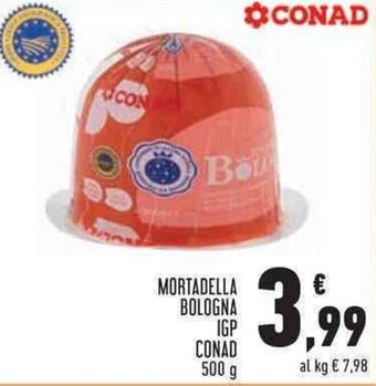 Conad MORTADELLA BOLOGNA IGP CONAD 500 g offerta