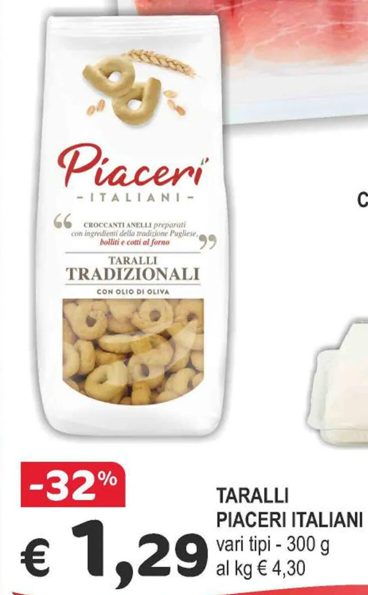 Crai TARALLI PIACERI ITALIANI vari tipi - 300 g offerta