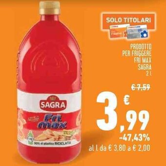 Conad PRODOTTO PER FRIGGERE FRI MAX SAGRA 2 l offerta