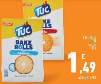 Conad BAKE ROLLS TUC vari tipi 150 g offerta