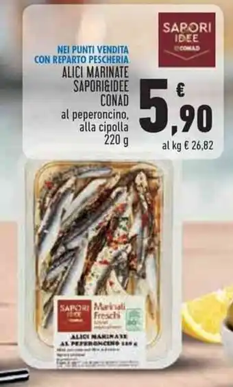 Conad ALICI MARINATE SAPORI&IDEE CONAD 220 g offerta
