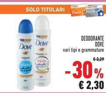 Conad DEODORANTE DOVE offerta