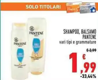 Conad SHAMPOO, BALSAMO PANTENE offerta