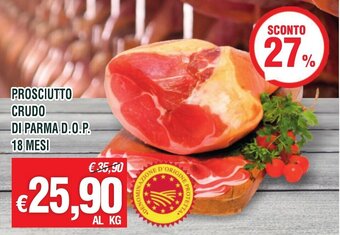 Banco Fresco PROSCIUTTO CRUDO DI PARMA D.O.P. 18 MESI offerta