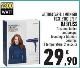 ASCIUGACAPELLI MIDNIGHT LUXE 2300 5781P BABYLISS