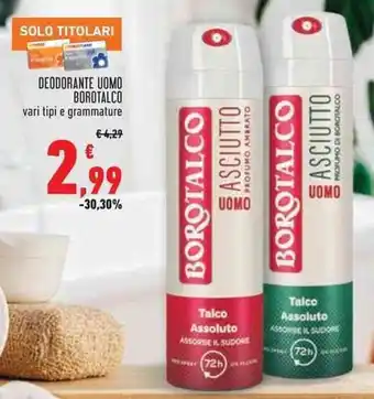 Conad DEODORANTE UOMO BOROTALCO offerta