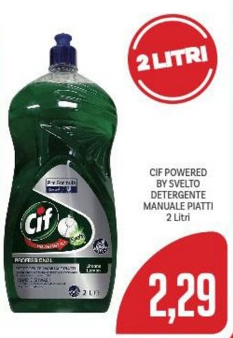 Supermercati Piccolo CIF POWERED BY SVELTO DETERGENTE MANUALE PIATTI 2 Litri offerta