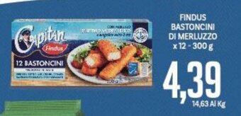 Supermercati Piccolo FINDUS BASTONCINI DI MERLUZZO x 12-300 g offerta