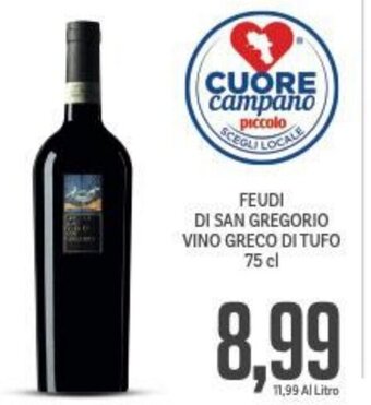 Supermercati Piccolo FEUDI DI SAN GREGORIO VINO GRECO DI TUFO 75 cl offerta