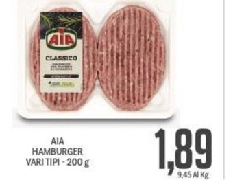 Supermercati Piccolo AIA HAMBURGER VARI TIPI - 200 g offerta