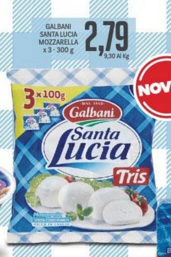 Supermercati Piccolo GALBANI SANTA LUCIA MOZZARELLA x 3-300 g offerta