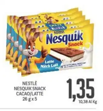 Supermercati Piccolo NESTLÉ NESQUIK SNACK CACAO/LATTE 26 gx5 offerta