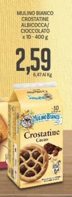 MULINO BIANCO CROSTATINE ALBICOCCA/ CIOCCOLATO x 10-400 g