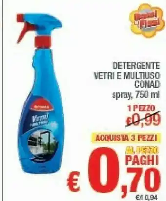 Conad Conad Detergente Vetri E Multiuso offerta