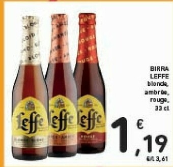 Conad Leffe - Birra Doppio Malto Bionda 330 g(ml) offerta