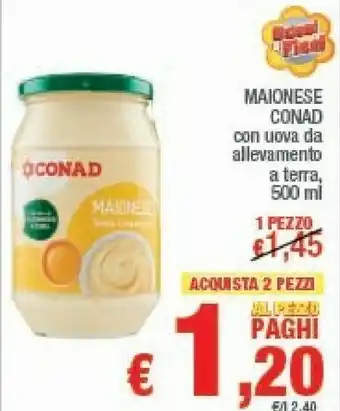 Conad Conad Maionese Con Uova Da Allevamento offerta