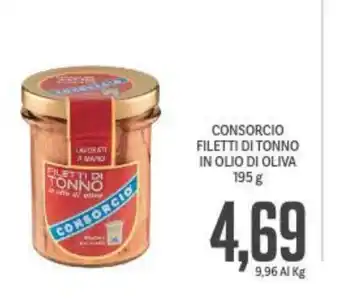 Supermercati Piccolo CONSORCIO FILETTI DI TONNO IN OLIO DI OLIVA 195 g offerta
