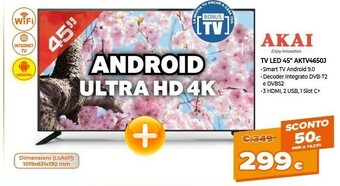 Expert Akai TV LED 45" AKTV4650J offerta
