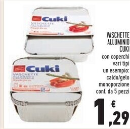 Conad Superstore Cuki vaschette alluminio offerta