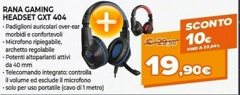 Expert Trust GXT 404B Rana Cuffia Padiglione Auricolare Connettore 3.5 Mm Nero, Blu offerta