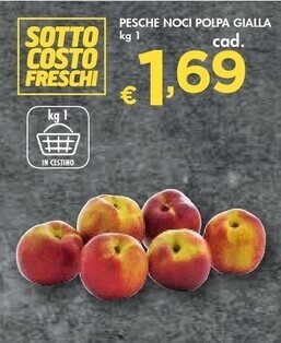 Bennet Pesche noci polpa gialla offerta