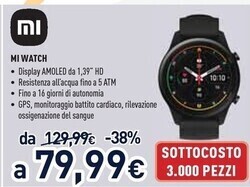 Unieuro Xiaomi mi watch (black) offerta